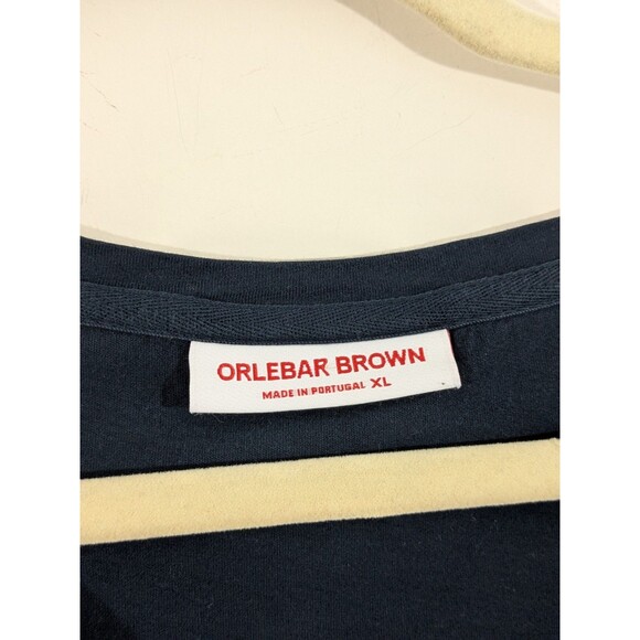 Orlebar Brown Navy Tailored Fit V- Neck T-Shirt Sz XL 100% Cotton Everyday - Picture 2 of 6